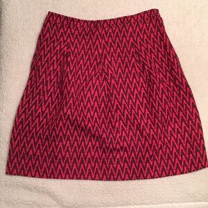 Ann Taylor Loft Aztec Print Linen Rayon Skirt Sz $